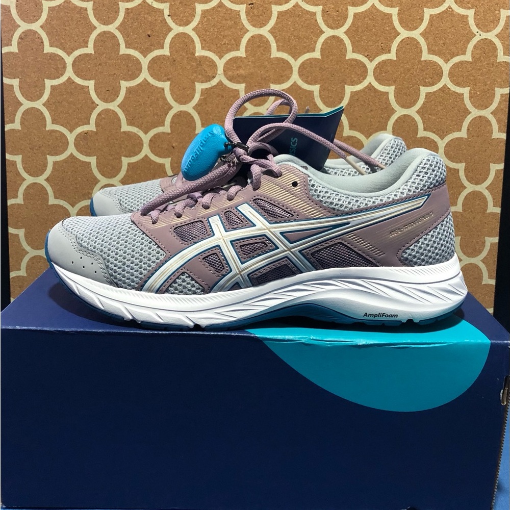 ASICS Gel Contend 5, Piedmont Grey/White, Women’s Size 8.5